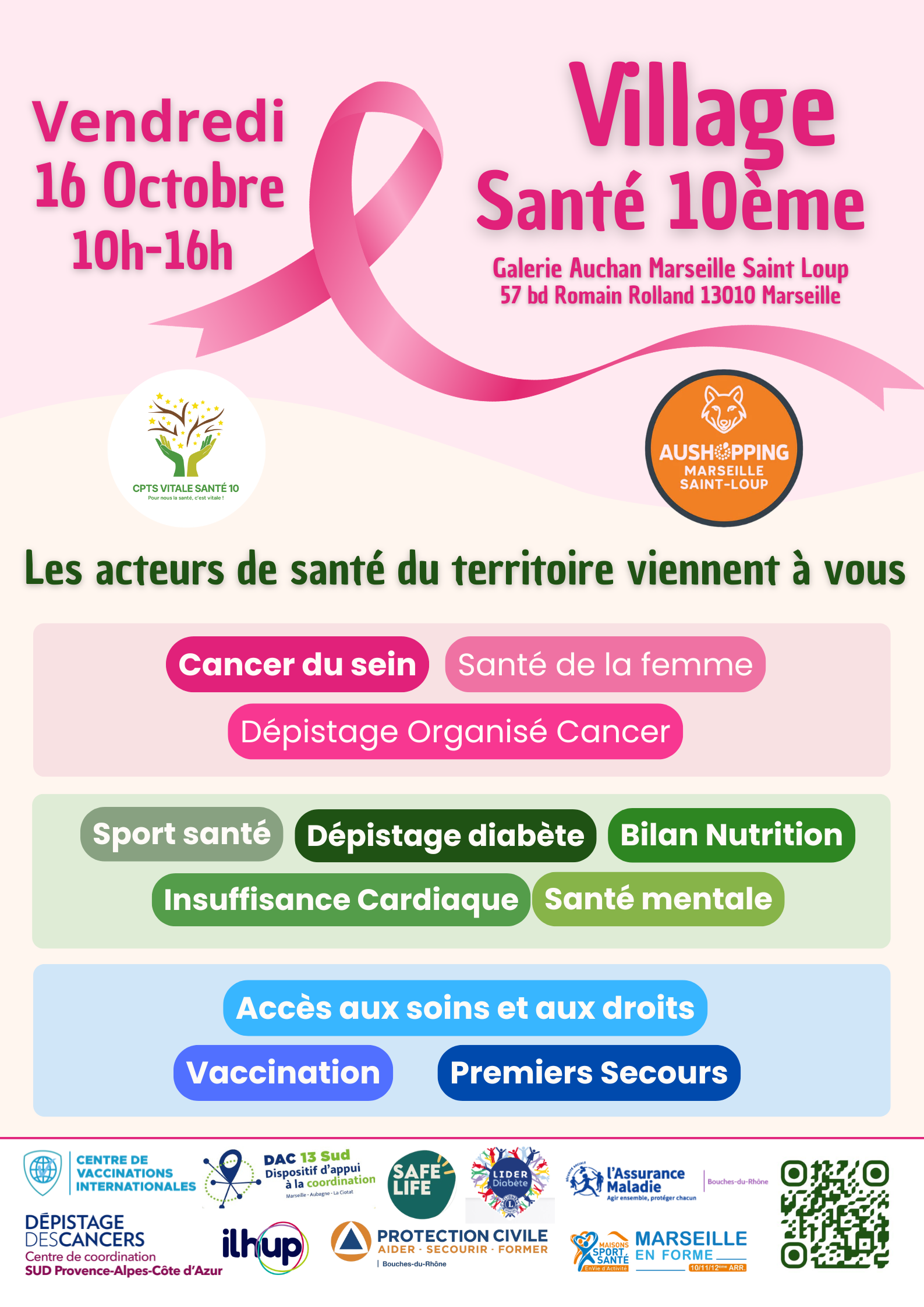 Affiche Village Santé Marseille 10e - 16 octobre 2026